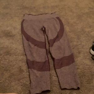 Woman’s pink leggings